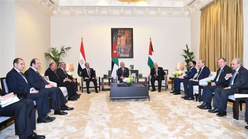 قمة ثلاثية بين مصر والأردن وفلسطين لبحث تطورات القضية الفلسطينية